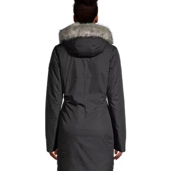 Black long Columbia winter jacket ladies size M - Picture 4 of 8